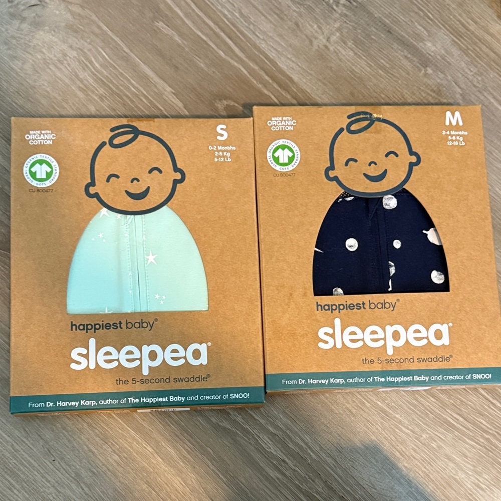 Happiest Baby Sleepea 5-Second Swaddle - Mint and Navy